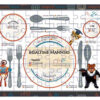 60 Pieces Wooden Framed Dining Etiquette Puzzle