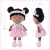 Pink Bunny Dress Doll with Buns (14") - Image 2
