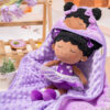 Newborn Soft Plush Purple Princess Blanket (40" x 40") - Image 7
