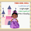 Soft Plush Purple Princess Doll with Hair in Bun (14") - Image 2