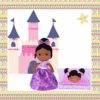 Soft Plush Purple Princess Doll (14") and Cozy Blanket - Image 2