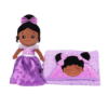 Soft Plush Purple Princess Doll (14") and Cozy Blanket