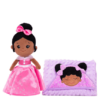 Soft Plush Pink Princess Doll (14")with Blanket
