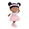 Pink Bunny Dress Doll with Buns (14")